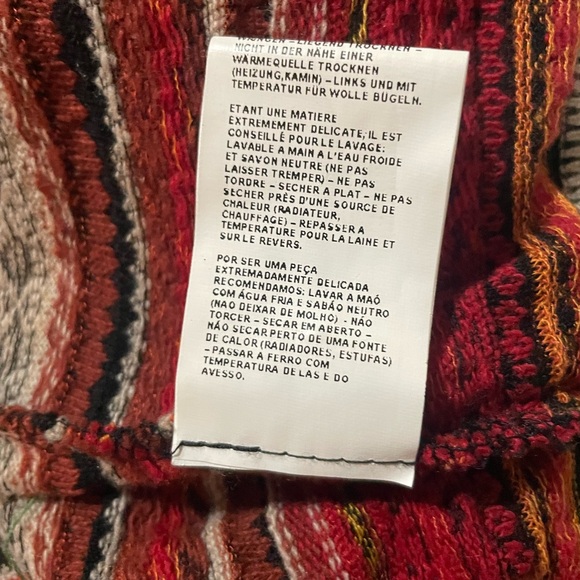 Anthropologie Aldomartins Button Down Cardigan Sweater, Size 10, Leather Accents - Picture 9 of 13